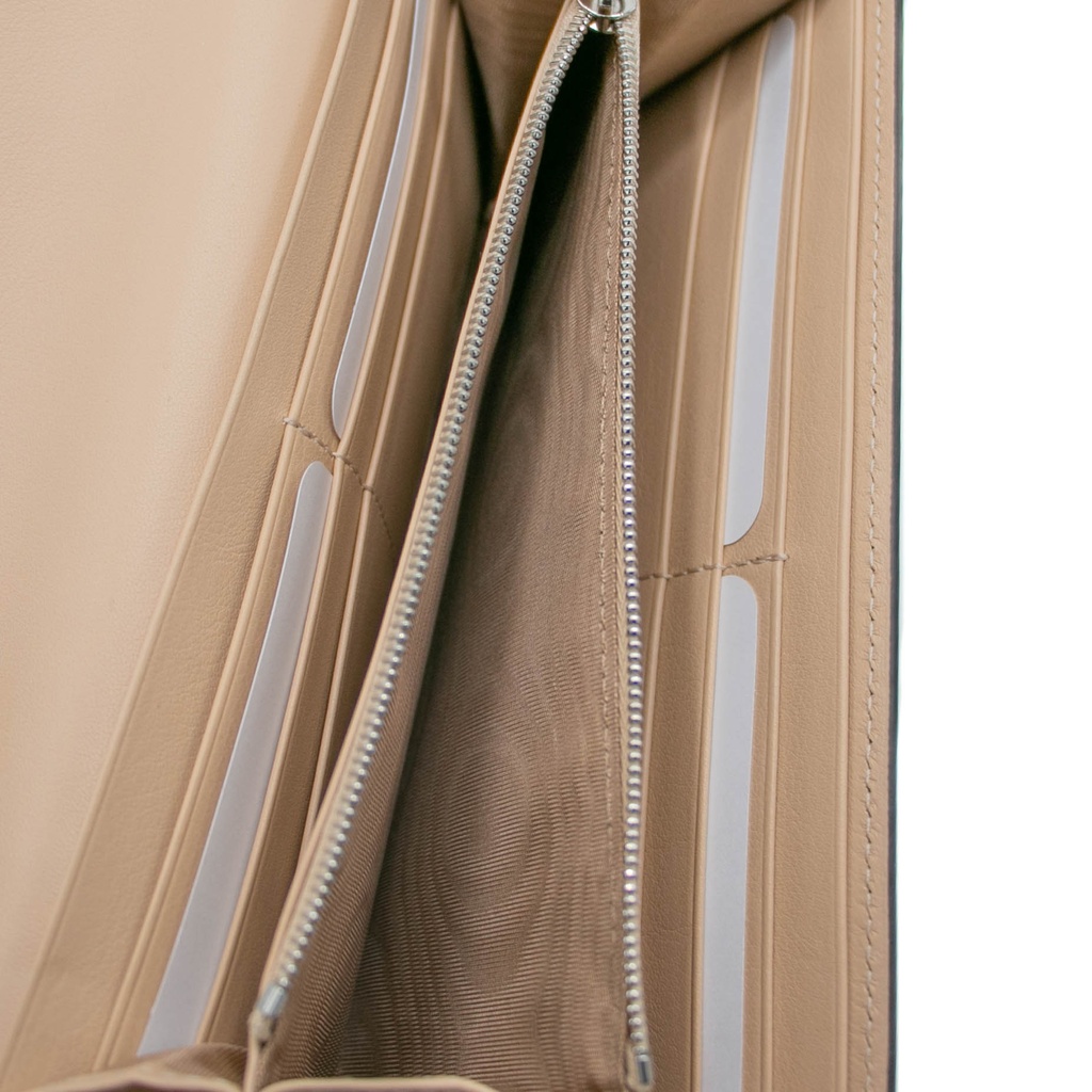 Gucci GG Marmont Leather Continental Wallet Ebony and Beige 795627
