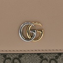 Gucci GG Marmont Leather Continental Wallet Ebony and Beige 795627
