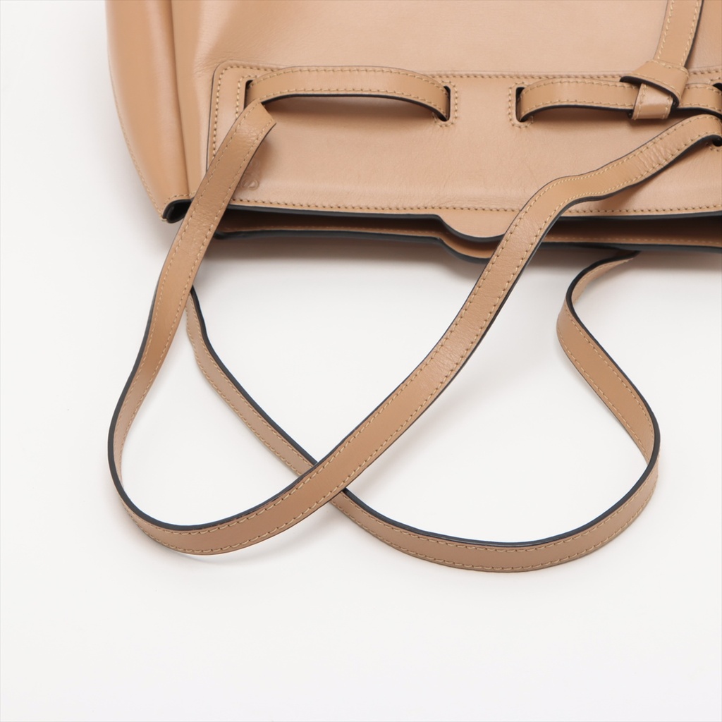 Loewe Lazo Leather Tote Bag Beige
