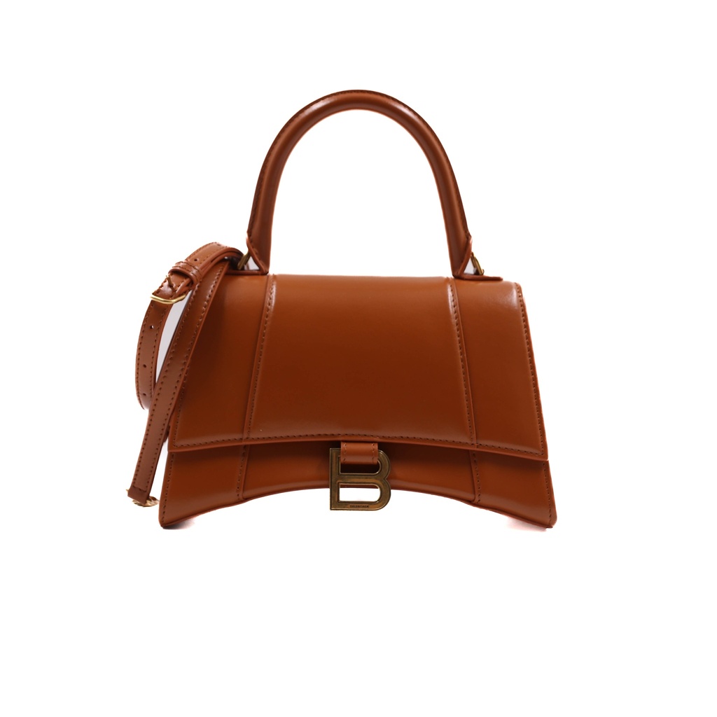 Balenciaga Women's Hourglass Small Handbag In Brown