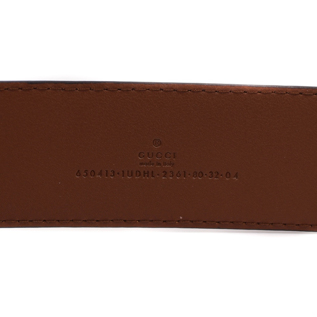 Gucci Brown Belt With G interlocking In Size 80 32 650413