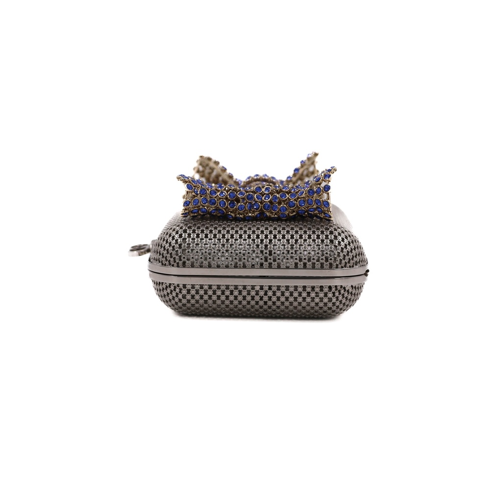 Gucci Metal Handbag With Crystal Bow 725794