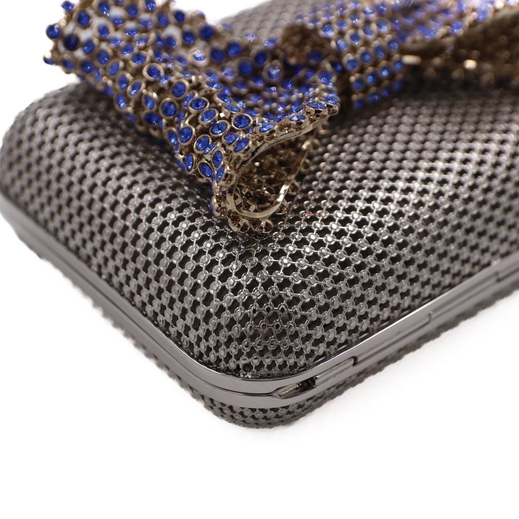 Gucci Metal Handbag With Crystal Bow 725794
