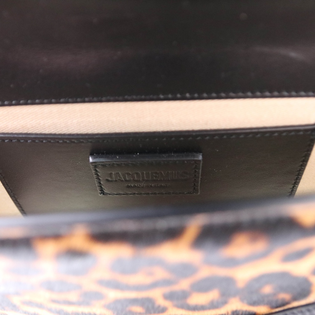 Jacquemus New Leopard Print Le Grand Bambino Leather Handbag