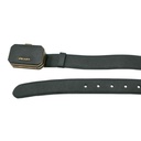 Prada Saffiano Lux Leather Belt Octagon Logo Black