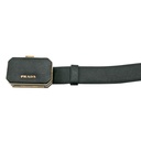Prada Saffiano Lux Leather Belt Octagon Logo Black