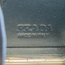 Prada Saffiano Lux Leather Belt Octagon Logo Black