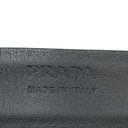Prada Saffiano Lux Leather Belt Octagon Logo Black