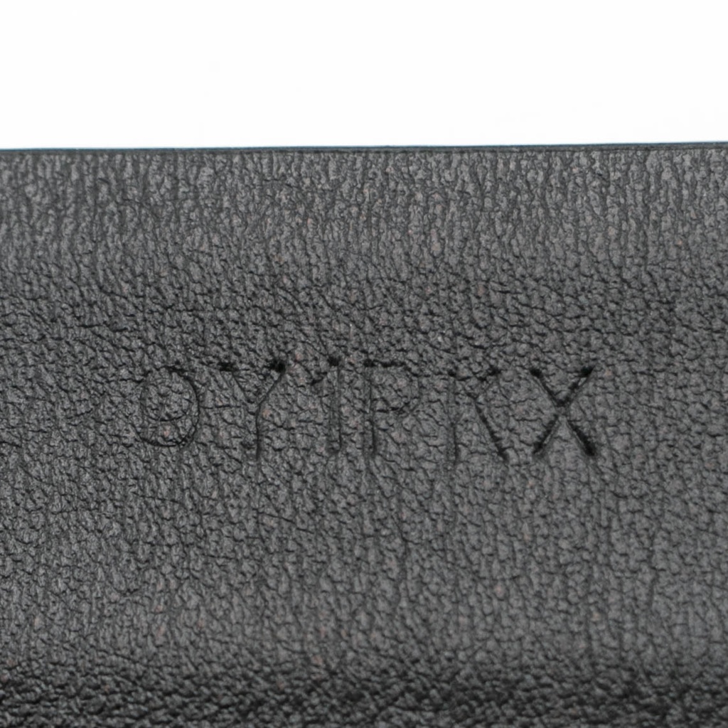 Prada Saffiano Lux Leather Belt Octagon Logo Black