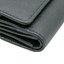 Prada Saffiano Triangle Tri-Fold Wallet Black
