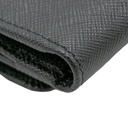 Prada Saffiano Triangle Tri-Fold Wallet Black