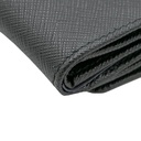 Prada Saffiano Triangle Tri-Fold Wallet Black