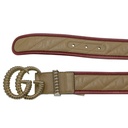 Gucci Marmont Torchon GG Beige Leather Belt In Size 65 26 576202