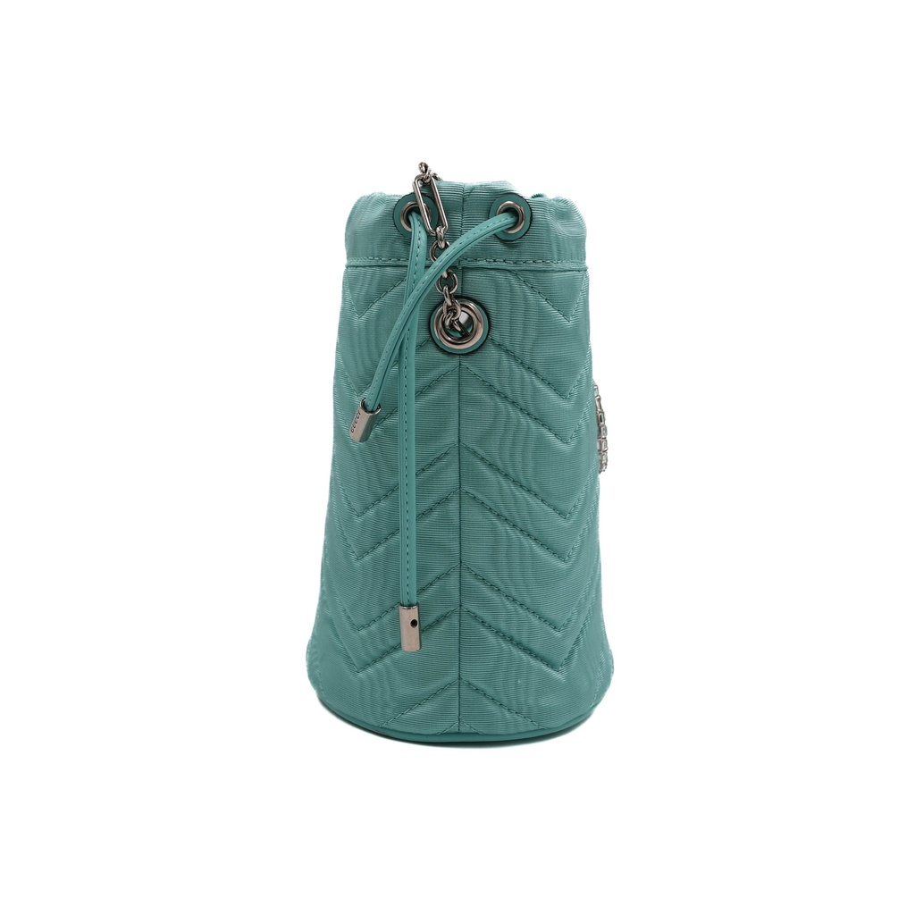 Gucci Gucci GG Marmont Silk Bucket Bag Light Blue 746609