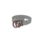 Gucci Silver Leather Belt 564291 In Size 75 30