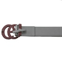 Gucci Silver Leather Belt 564291 In Size 75 30