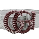 Gucci Silver Leather Belt 564291 In Size 75 30