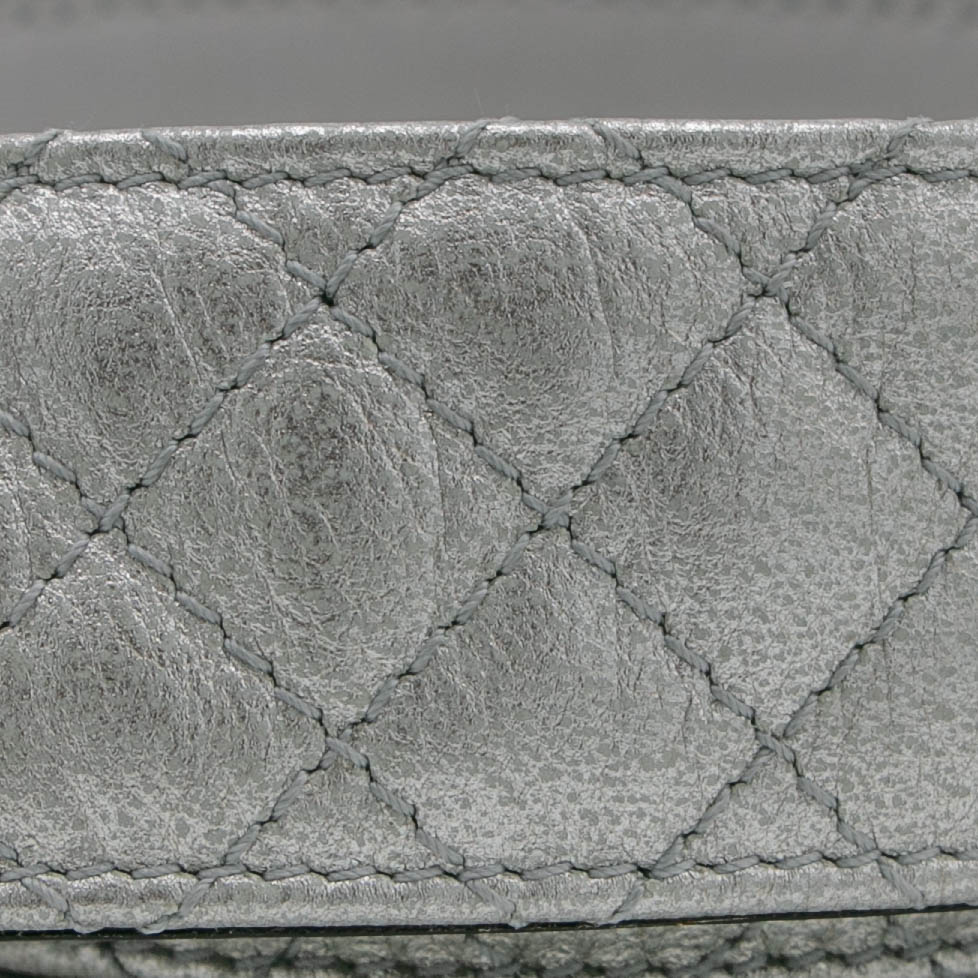 Gucci Silver Leather Belt 564291 In Size 75 30