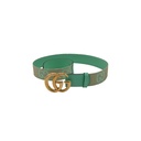 Gucci GG Marmont 2015 Re-Edition Wide Belt Green 400593 In Size 95 38