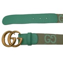 Gucci GG Marmont 2015 Re-Edition Wide Belt Green 400593 In Size 95 38
