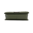 Chanel Calfskin Chevron Medium Boy Flap Green