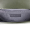 Chanel Calfskin Chevron Medium Boy Flap Green