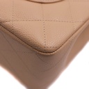 Chanel Classic Caviar Jumbo Beige Bag 