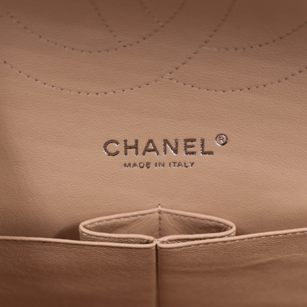 Chanel Classic Caviar Jumbo Beige Bag 