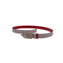 Valentino Reversible Thin Belt Red and Pink In Size 80