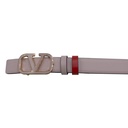 Valentino Reversible Thin Belt Red and Pink In Size 80
