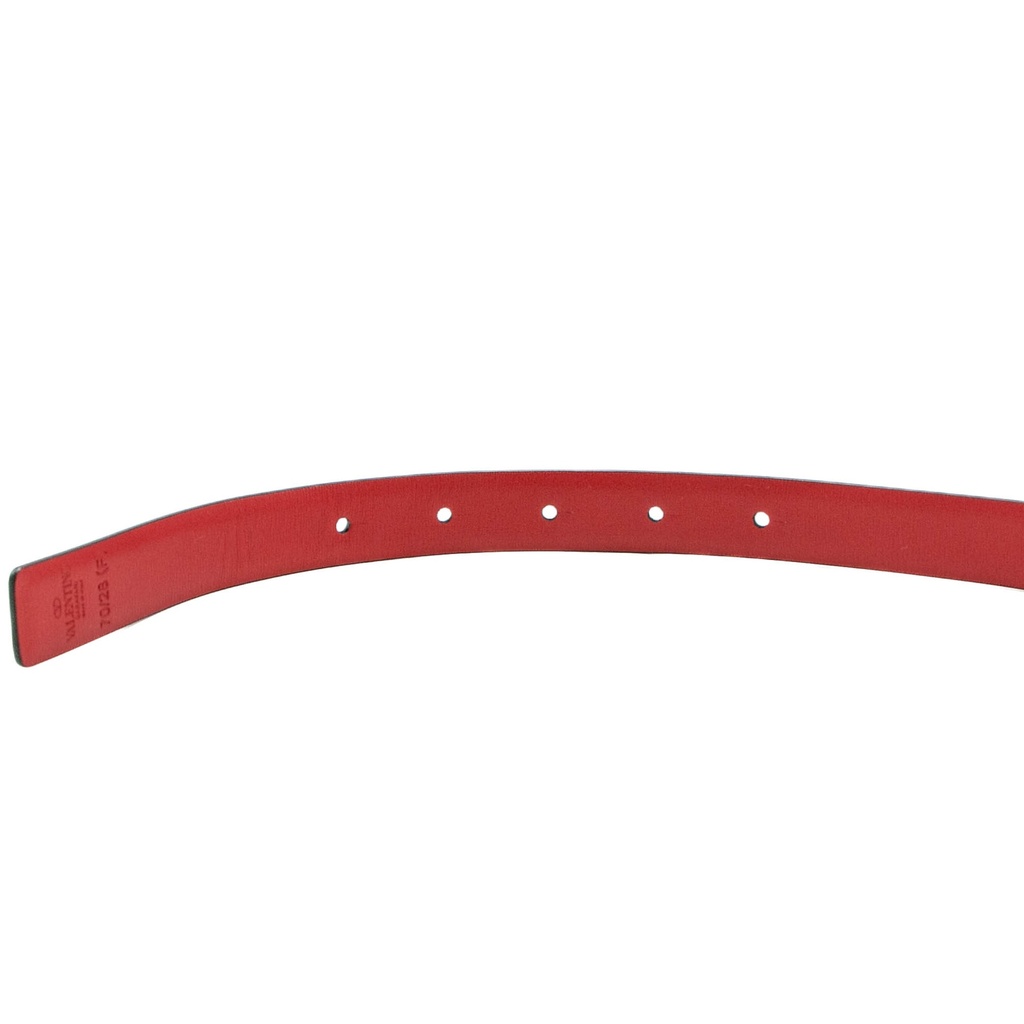 Valentino Reversible Thin Belt Red and Pink In Size 80