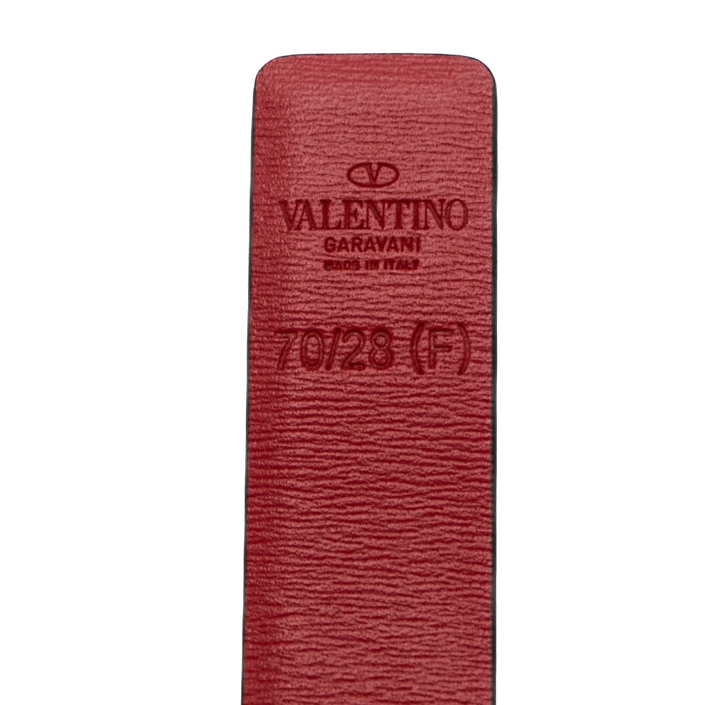 Valentino Reversible Thin Belt Red and Pink In Size 80