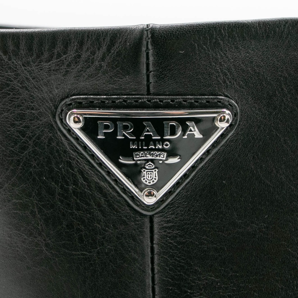 Prada Leather Booties 1T192N In Size 36 1/2