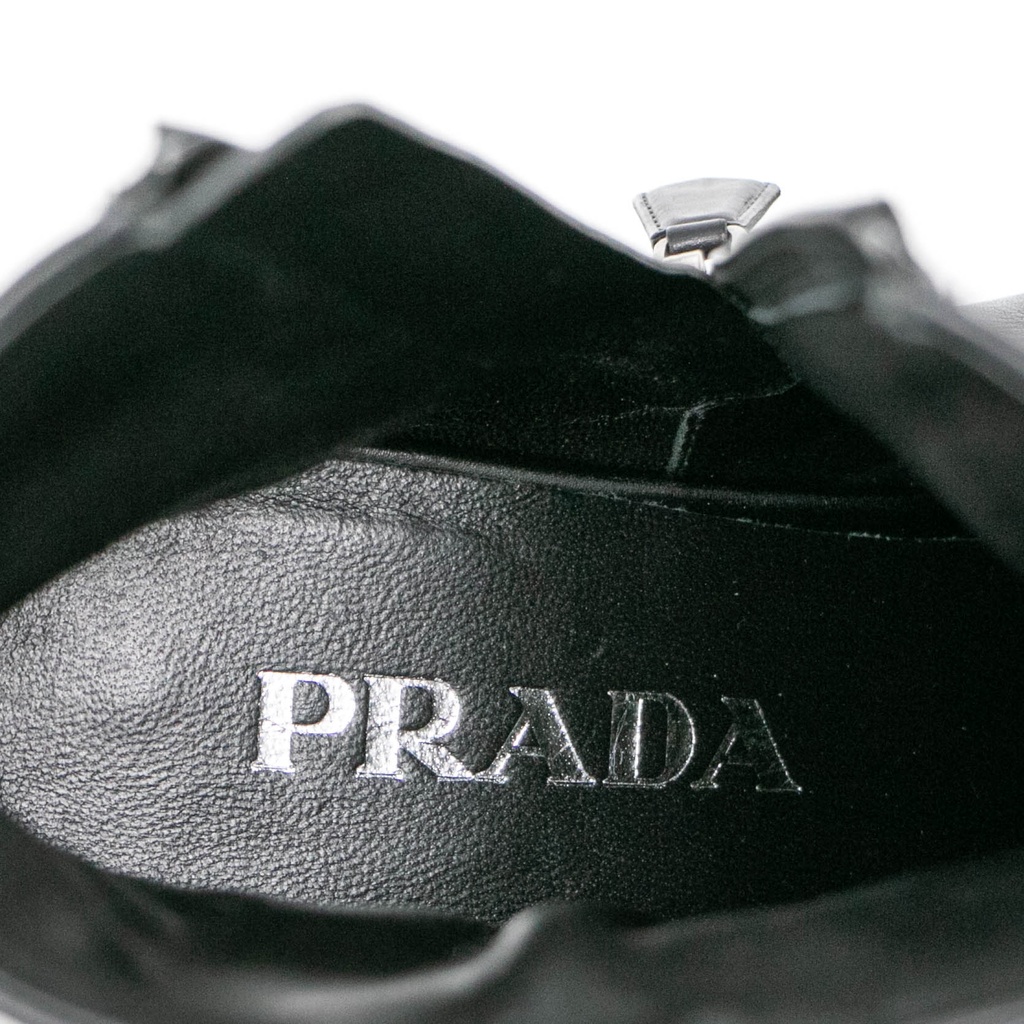 Prada Leather Booties 1T192N In Size 36 1/2