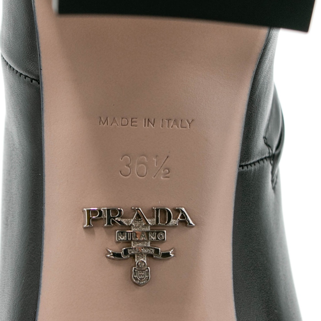 Prada Leather Booties 1T192N In Size 36 1/2