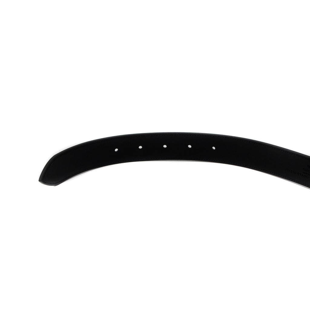 Gucci GG Marmont Leather Black Belt with Shiny Buckle 100 40 414516