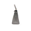 Hermes Epsom Leather Kelly 28 Gris Meyer Handbag