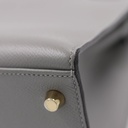 Hermes Epsom Leather Kelly 28 Gris Meyer Handbag