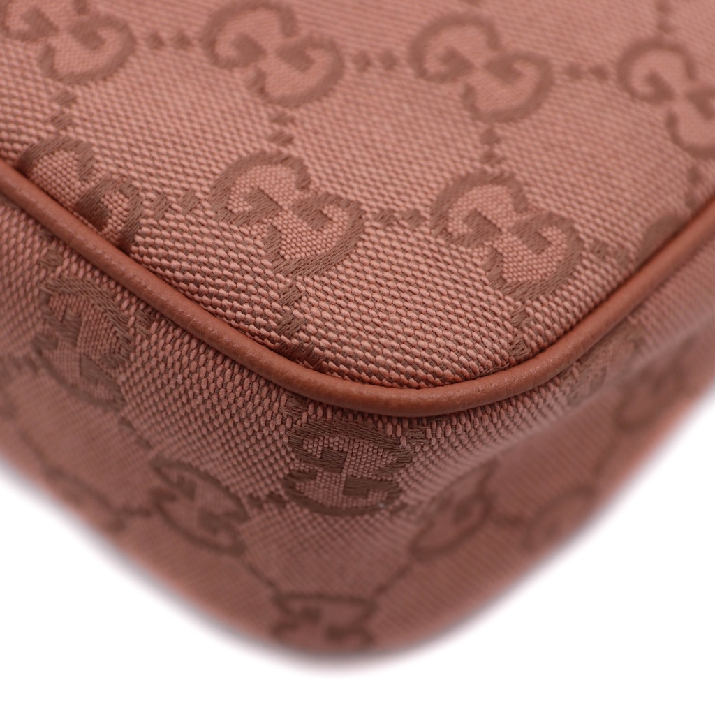 Gucci Ophidia Zip Pochette GG Canvas Small Shoulder Bag