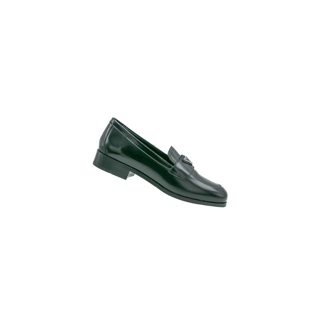 Prada Brushed Leather Loafers Black 1D902M In Size 37