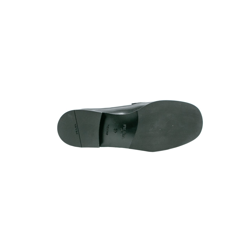 Prada Brushed Leather Loafers Black 1D902M In Size 37