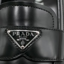 Prada Brushed Leather Loafers Black 1D902M In Size 37