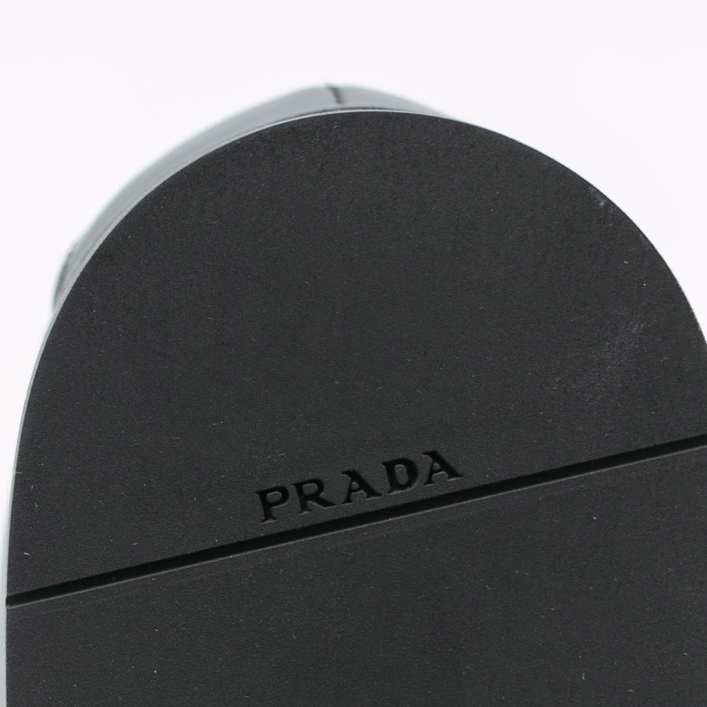 Prada Brushed Leather Loafers Black 1D902M In Size 37