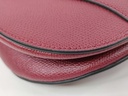 Christian Dior Grained Calfskin Medium Dior Saddle Shoulder Bag Red
