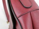 Christian Dior Grained Calfskin Medium Dior Saddle Shoulder Bag Red
