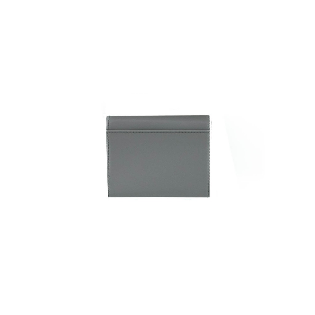 Prada Nappa Triangle Tri-Fold Wallet Grey