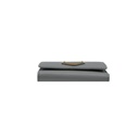 Prada Nappa Triangle Tri-Fold Wallet Grey