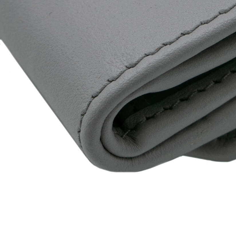 Prada Nappa Triangle Tri-Fold Wallet Grey