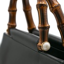 Gucci Bamboo Nimfair Small Hand Bag Leather Black 453767