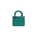 Christian Dior Cannage Lambskin Mini Lady Dior Bag Cobalt Green 